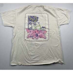 Texas Tech‎ T-Shirt White Large Pigs Back Hit Cute